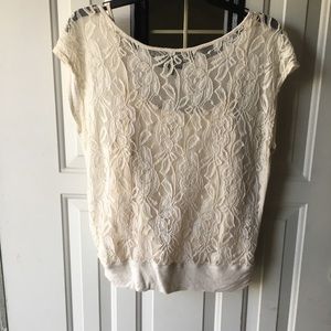 Cream color lace top